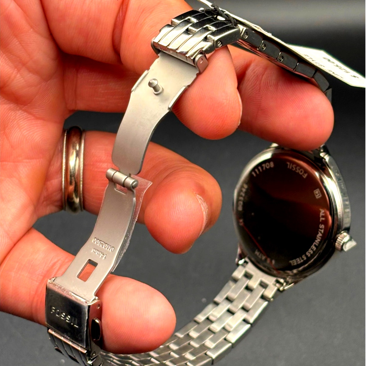 Fossil BQ3246 Women’s 35mm Black Dial Stainless Steel Bracelet Watch NIBWT