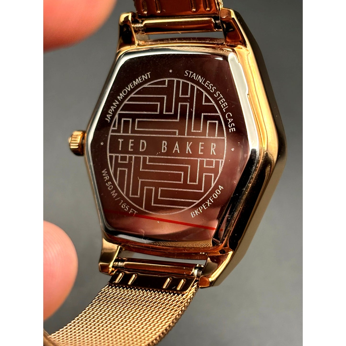 Ted Baker Exter BKPEXF004 Women's 36mm Rose Gold Mesh Swarovski Watch NIBWT