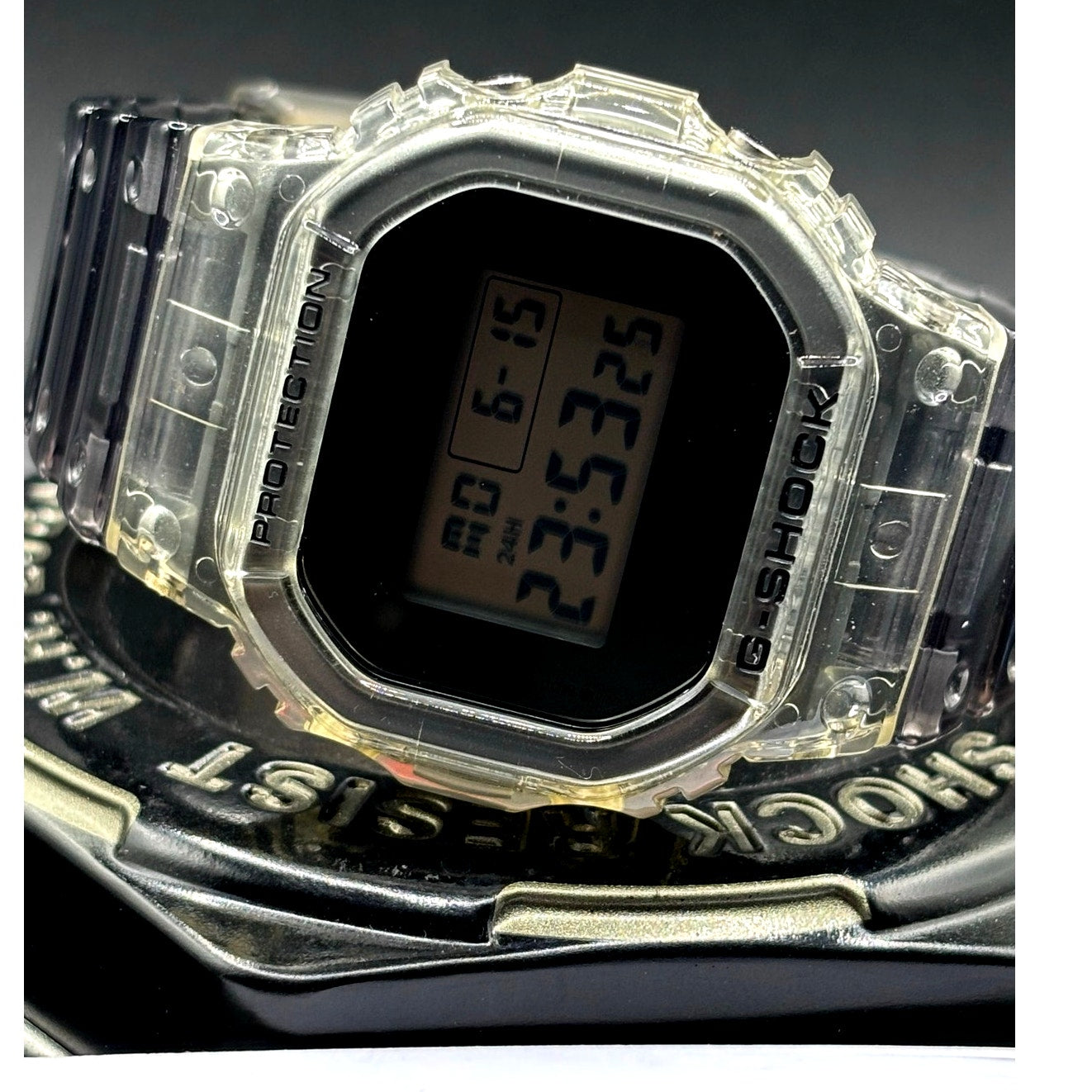 Casio G-Shock DW5600SK-1 Skeleton Clear Resin Digital Unisex Retro Watch