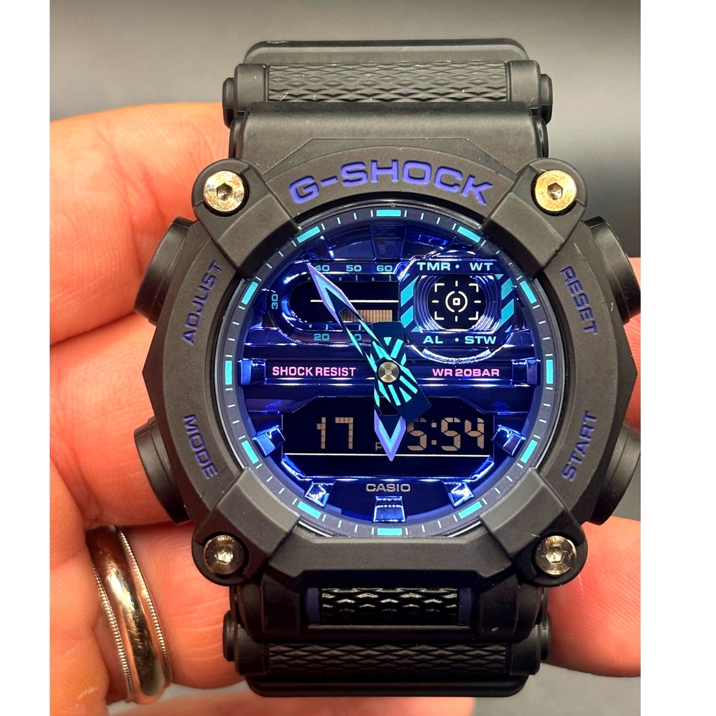 Casio G-Shock GA900VB-1A Virtual Blue Series Analog Digital Watch NIB