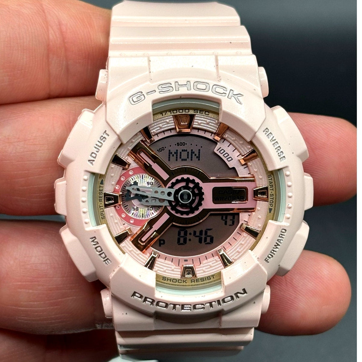 Casio G-Shock GMA-S110MP-4A1 Pink Analog Digital Women’s Watch NIBWT