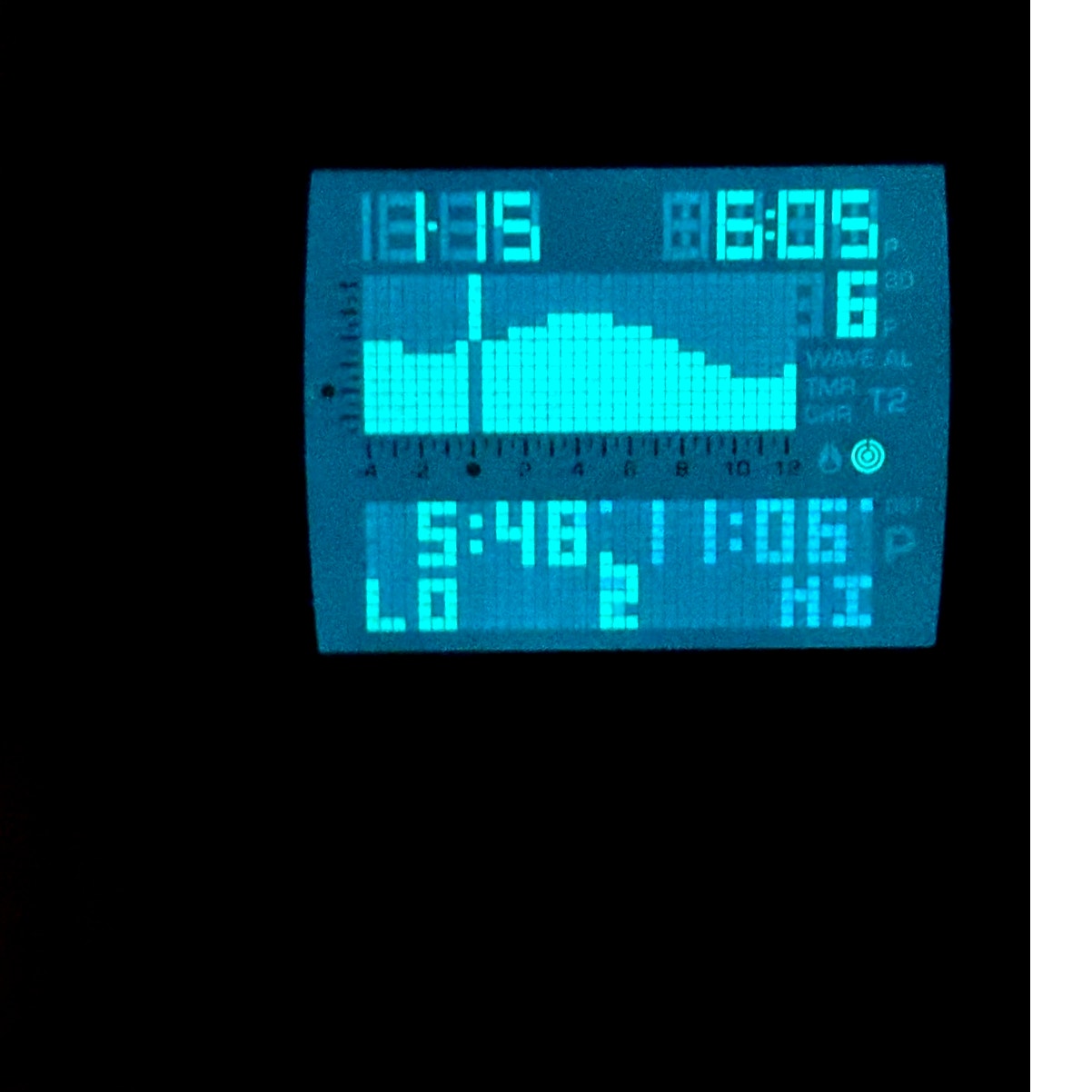 Nixon Lodown II Green Camo Digital Tide Watch Surf 100M