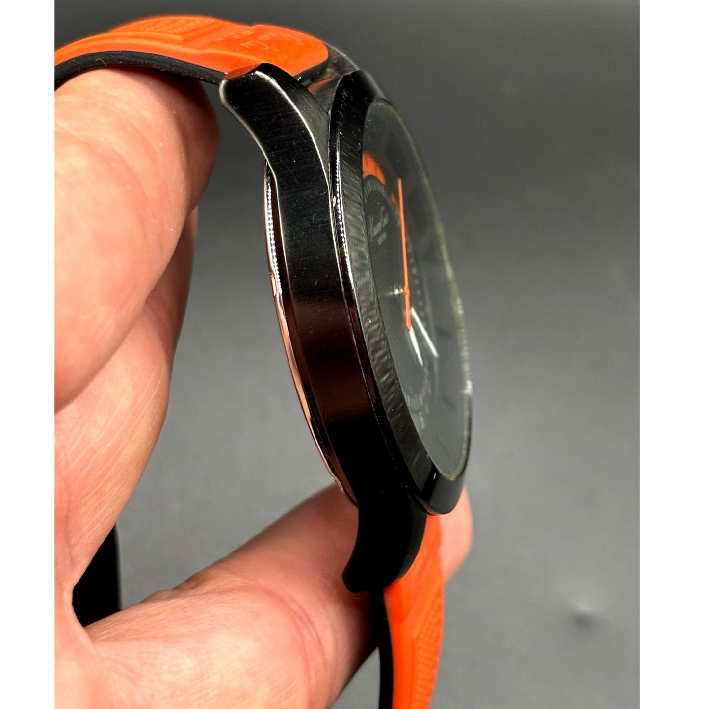 Kenneth Cole New York Transparency Dial Orange Silicone 45mm Men’s Watch
