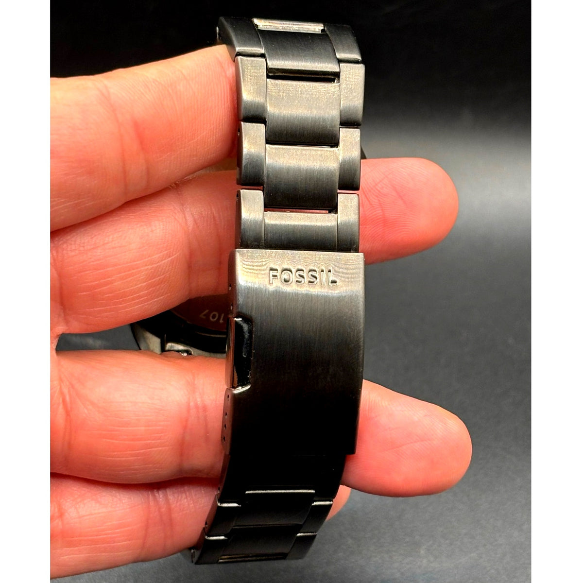 Fossil Bronson Twist ME1171 Semi Skeleton Smoke Stainless Steel 50mm Watch