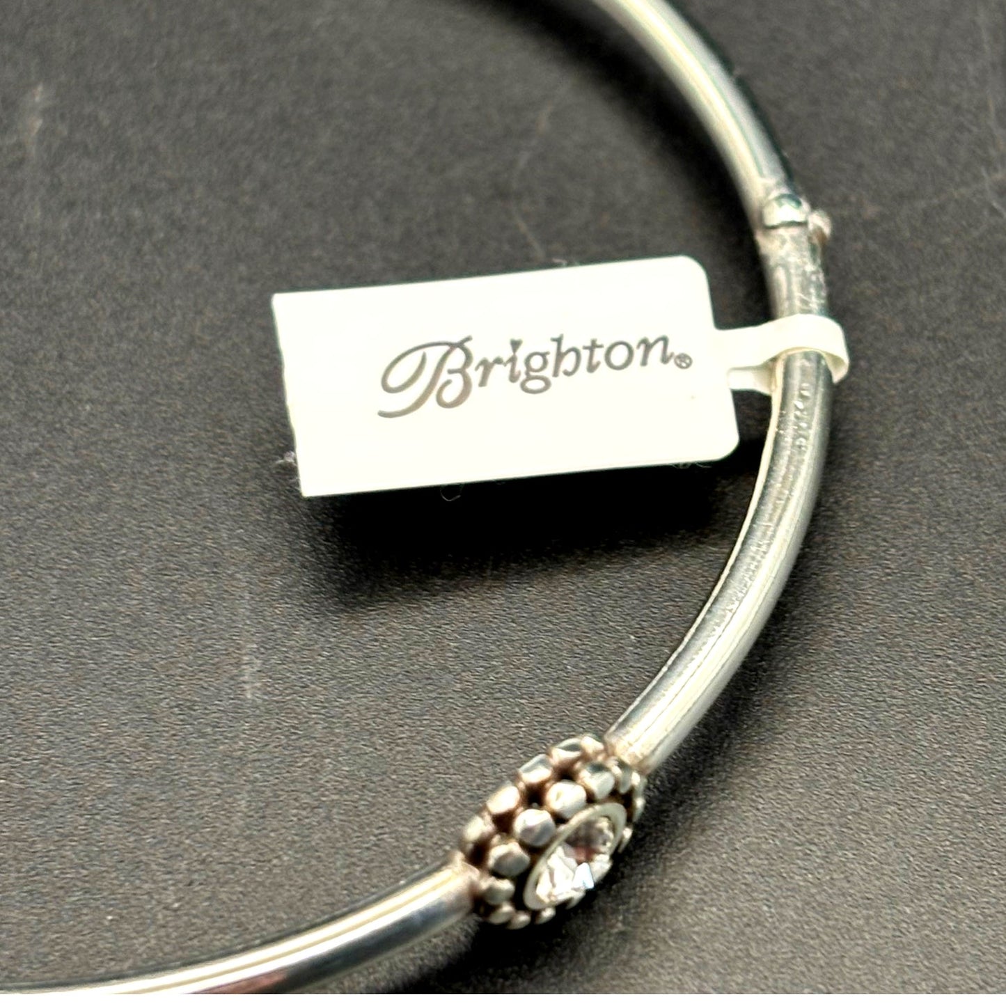 Brighton J39172 Women’s Twinkle Round Bangle Silver Plated Crystal Bracelet NWT