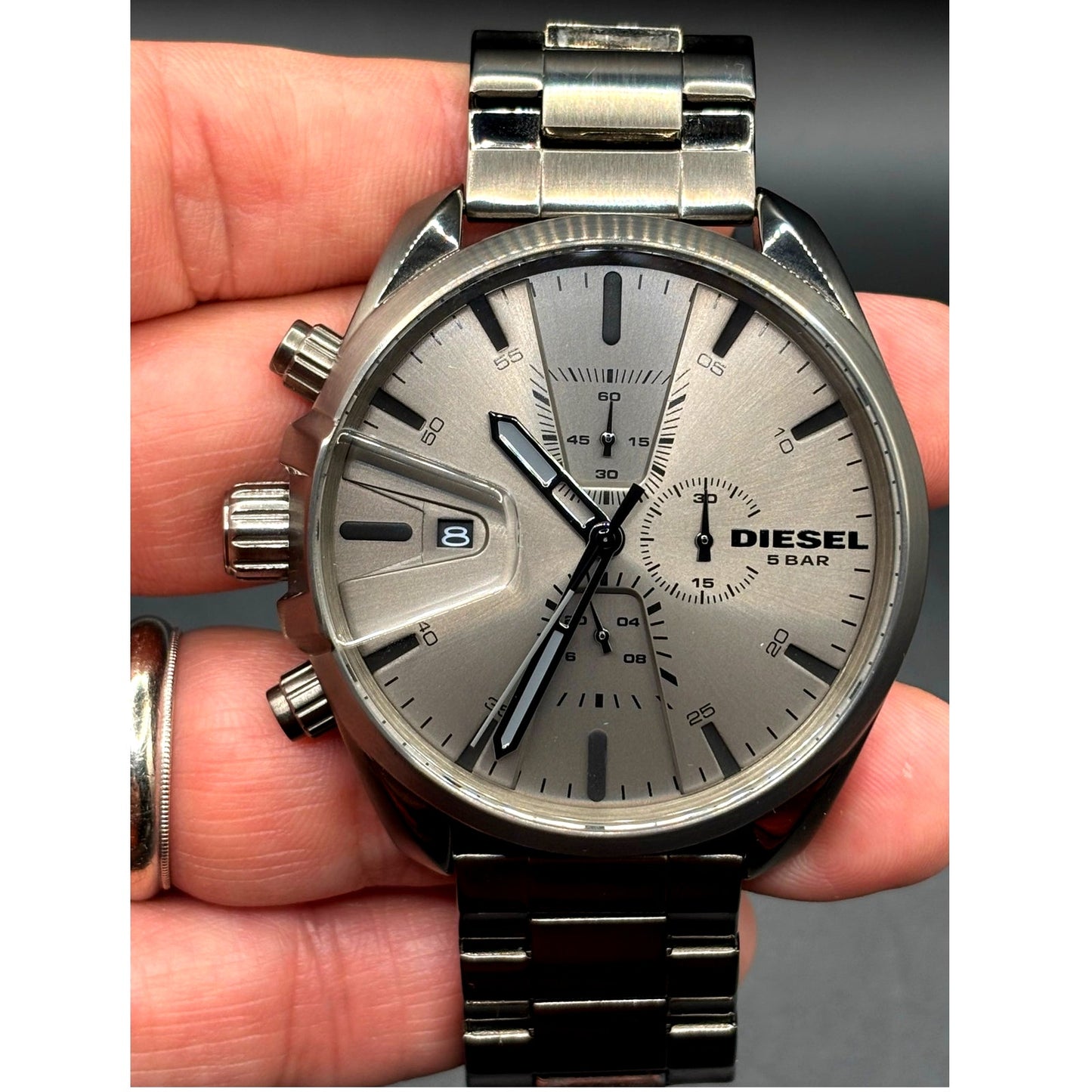 Diesel MS9 Chronograph DZ4484 Gunmetal Gray Dial Men’s Watch 47mm