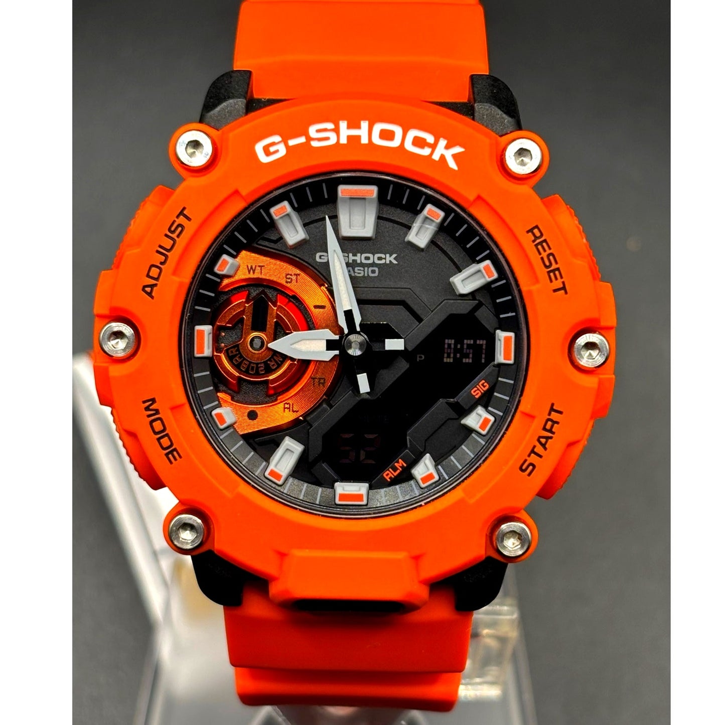 Casio G-Shock GA-2200M-4A Carbon Core Guard Orange Analog Digital Watch