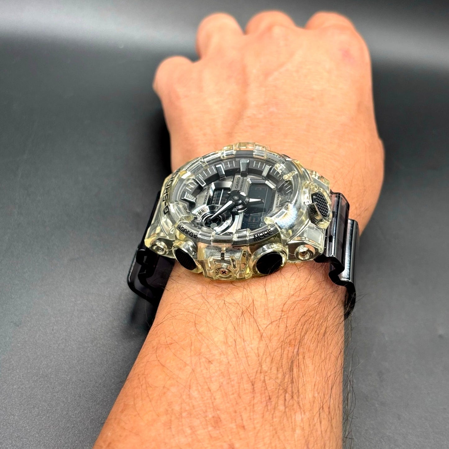 Casio G-Shock GA-700SK-1A Clear Skeleton Series Transparent Resin Watch NIB