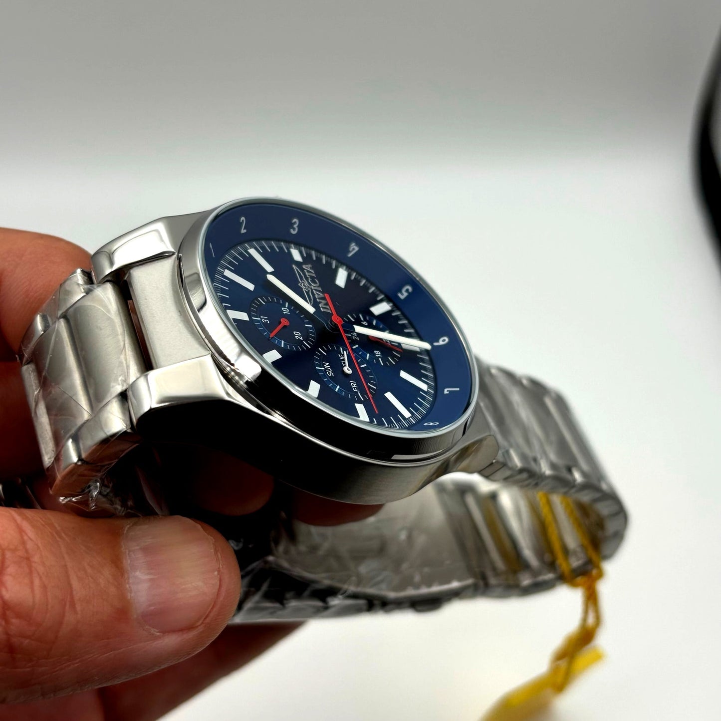Invicta Racing 47548 Mens 44mm Stainless Steel Blue Dial Quartz 50m NIBWT