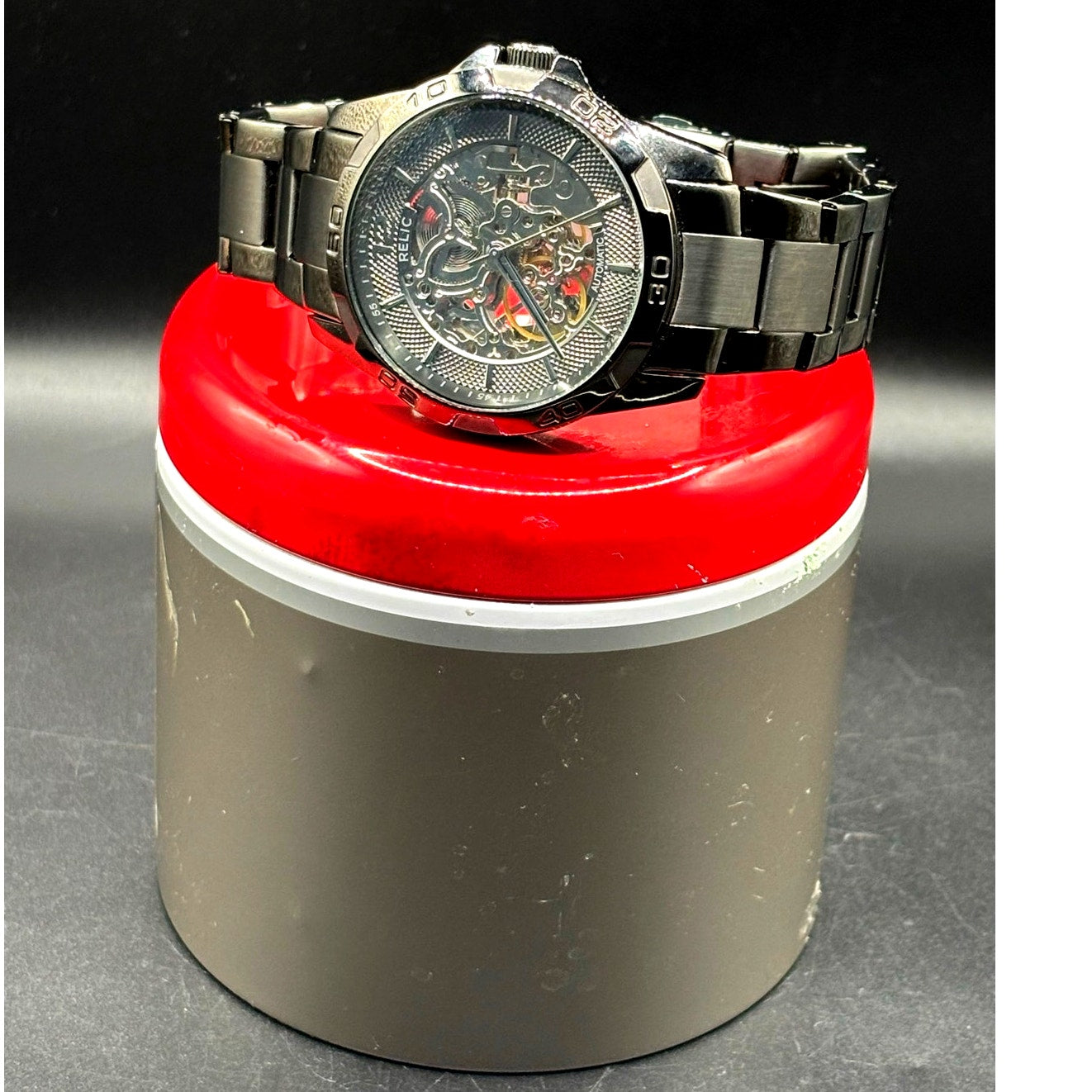 Relic by Fossil Brennan ZR11853 Automatic Skeleton Gunmetal Men’s Watch