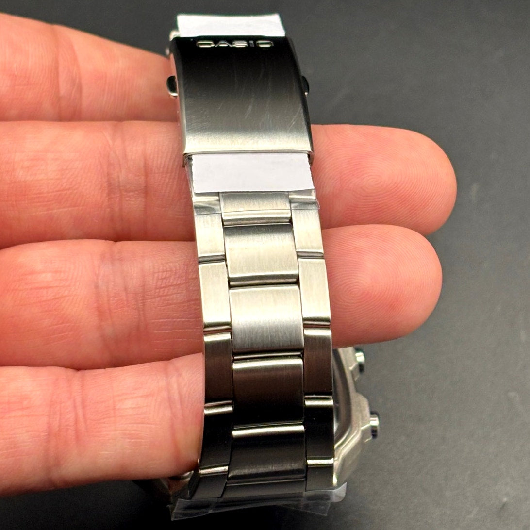 LWS Atlas Meridian Casio AE1200WHD World Time Stainless Steel Bracelet Mod Watch