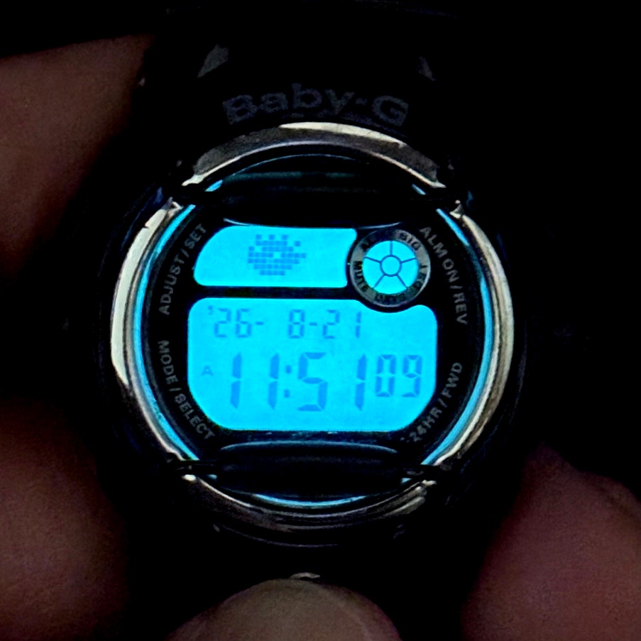 Casio Baby-G BG-169R-1 Glossy Black Digital Data Bank 200M Women’s Watch