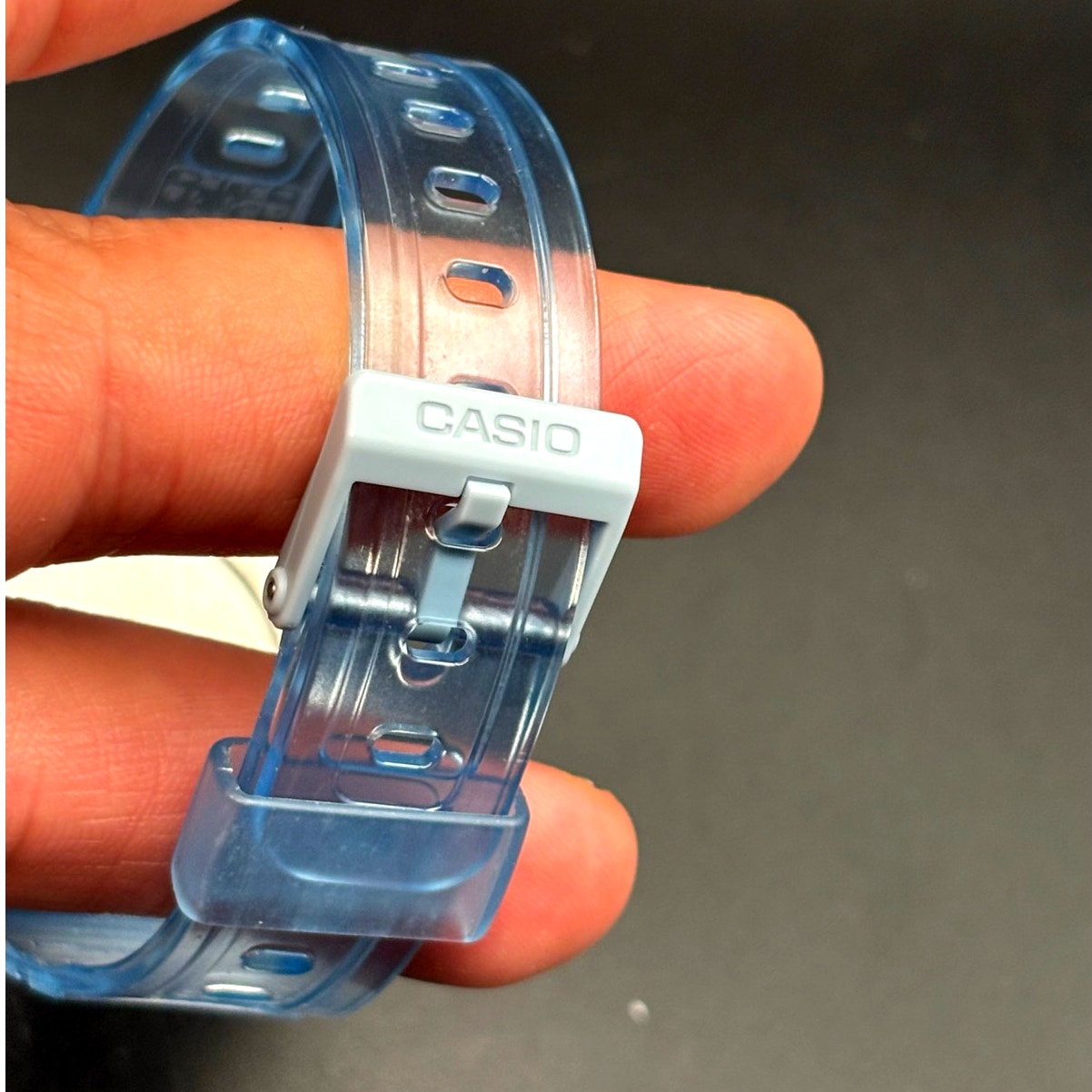 LWS Arctic Prism F91W Blue Clear Strap Retro Digital Mod Watch