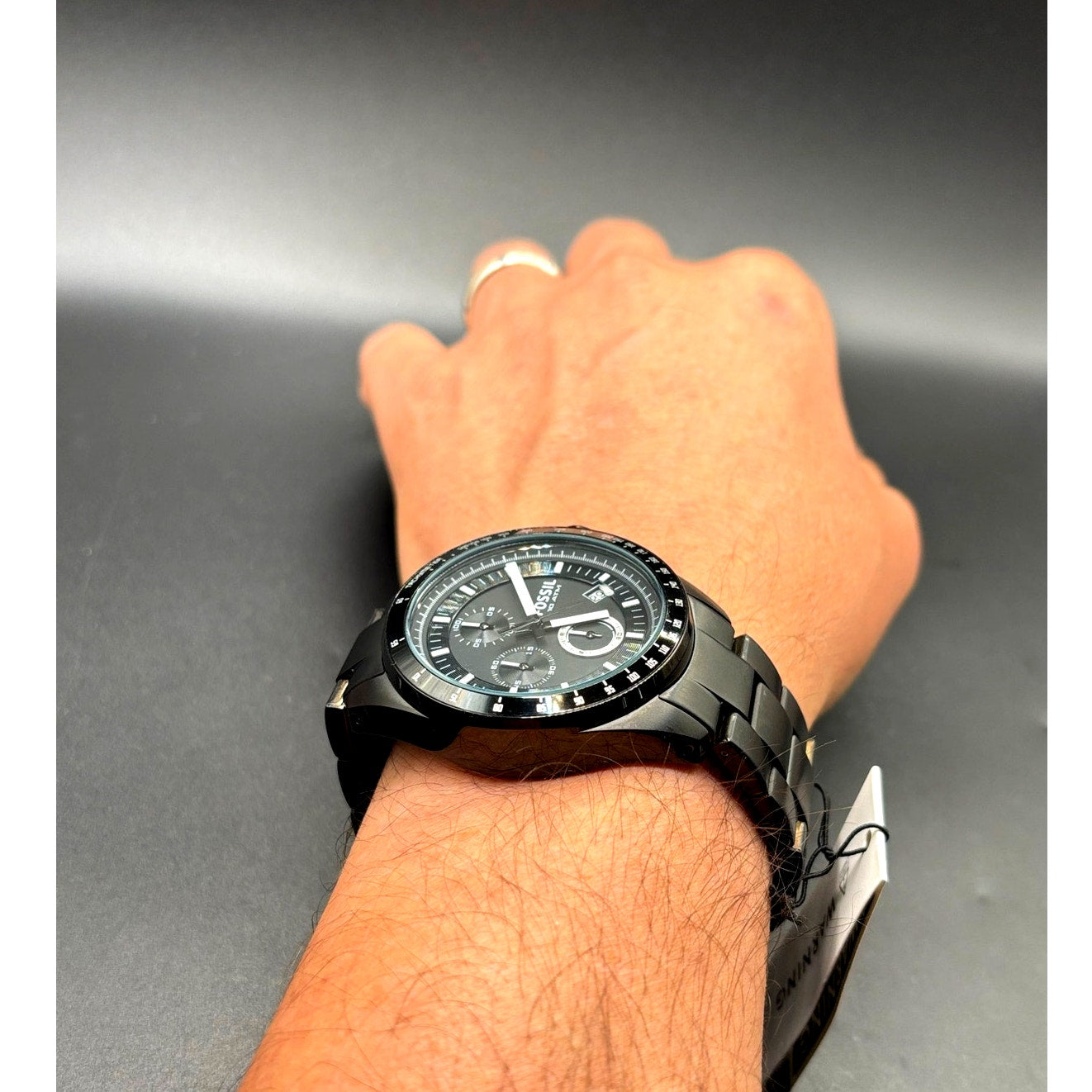 Fossil Decker CH2601 Black IP Stainless Steel Chronograph Men’s Watch NIB