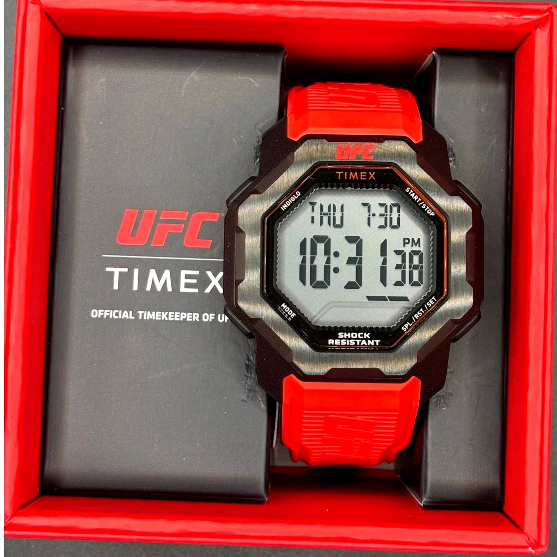 Timex UFC Knockout TW2V88200JR Red Digital 48mm Watch NIB