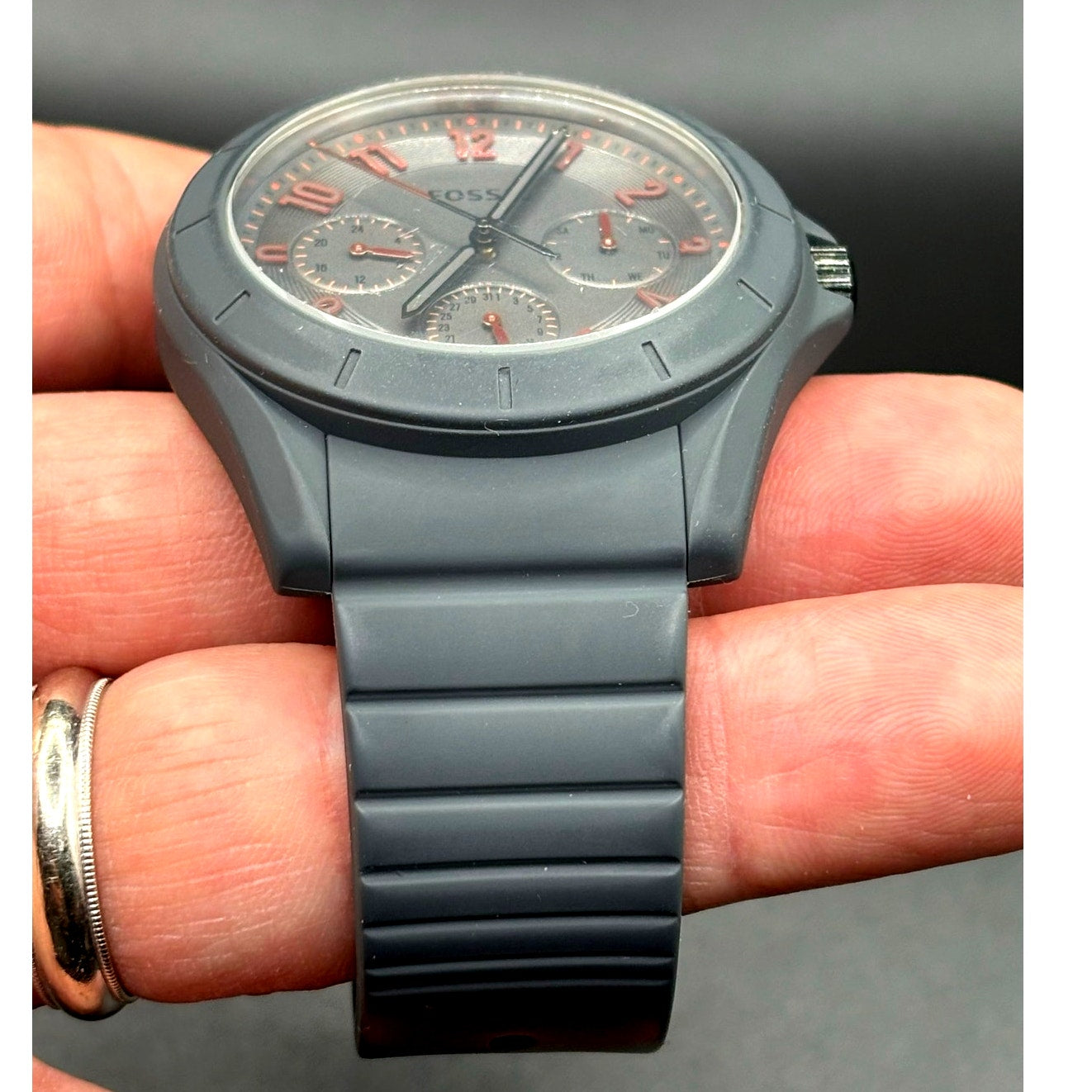 Fossil FS5221 Poptastic Sport Gray Dial Silicone Strap Multifunction Watch