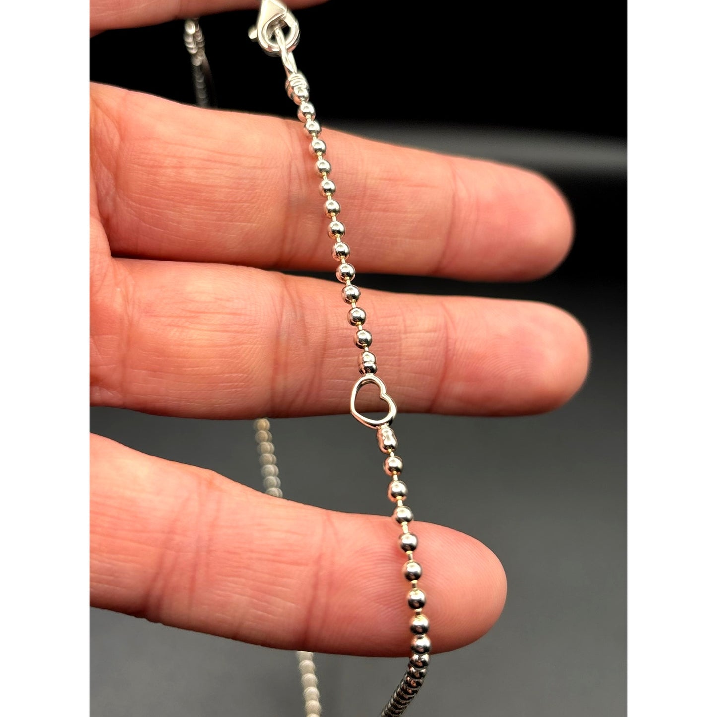 Lagos Beloved Fluted Heart Sterling Silver Locket Necklace Caviar Bead Chain NWT
