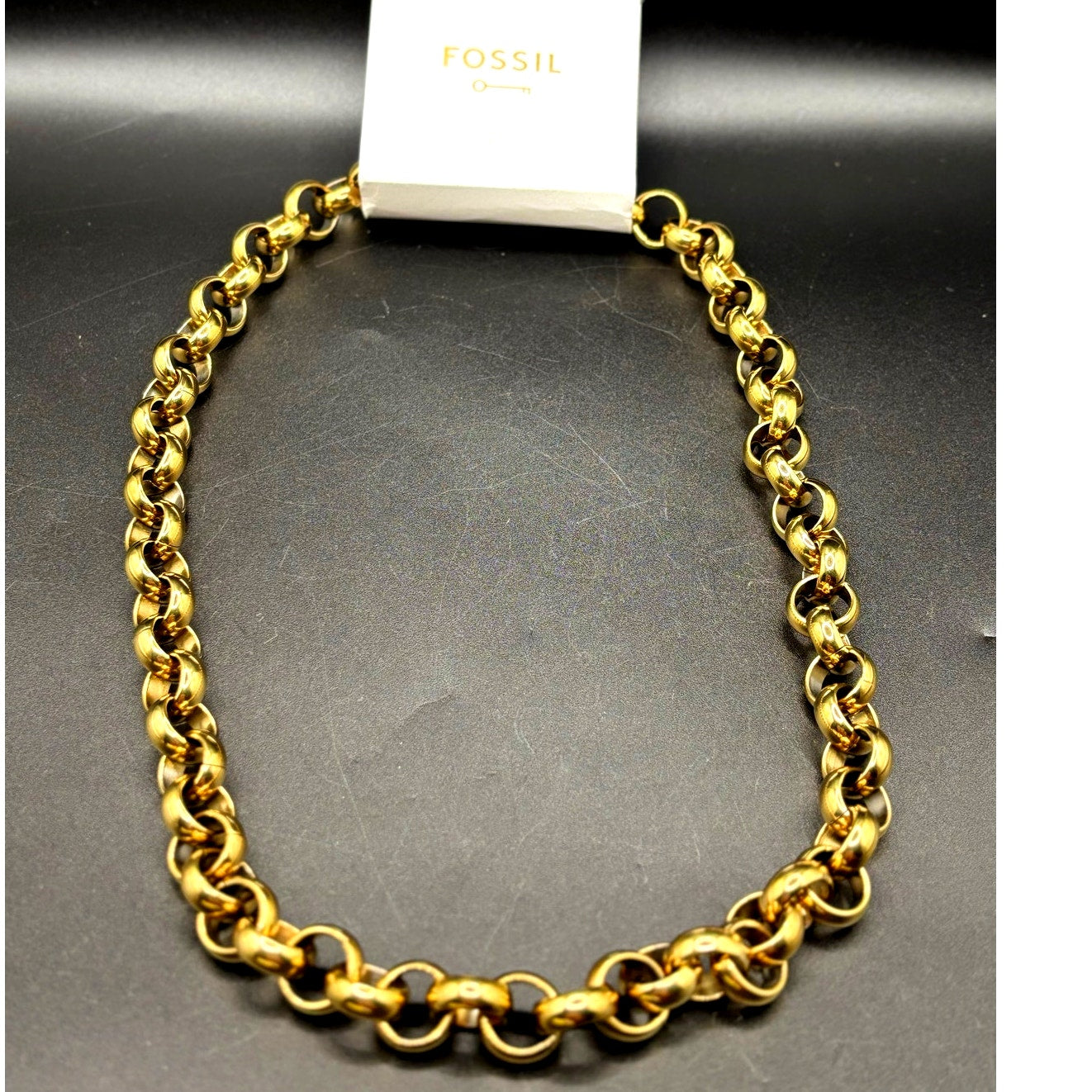 Fossil Women’s Archival Bold Links Chain Necklace JOF01105710 NIBWT