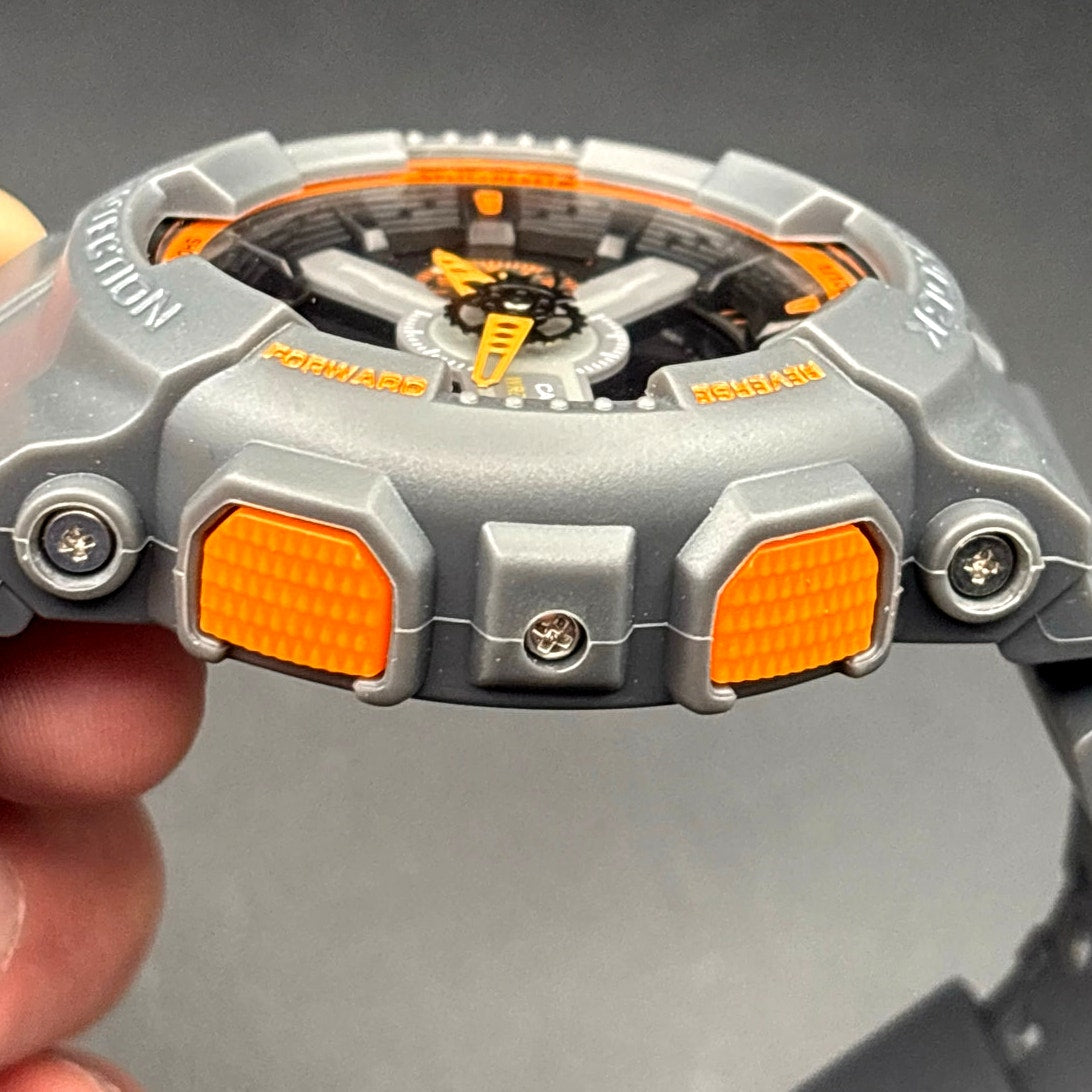 Casio Men's GA-110TS-1A4 G-Shock Analog-Digital Watch With Grey Resin Band NIBWT