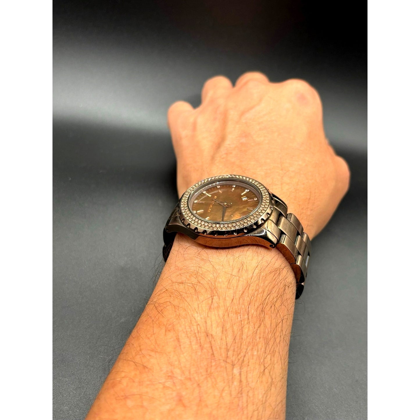 Michael Kors Madison Glitz MK5640 Espresso Brown Crystal Women’s Watch