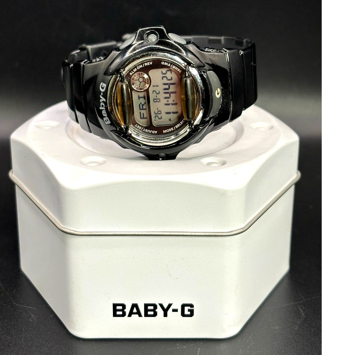 Casio Baby-G BG-169R-1 Glossy Black Digital Data Bank 200M Women’s Watch