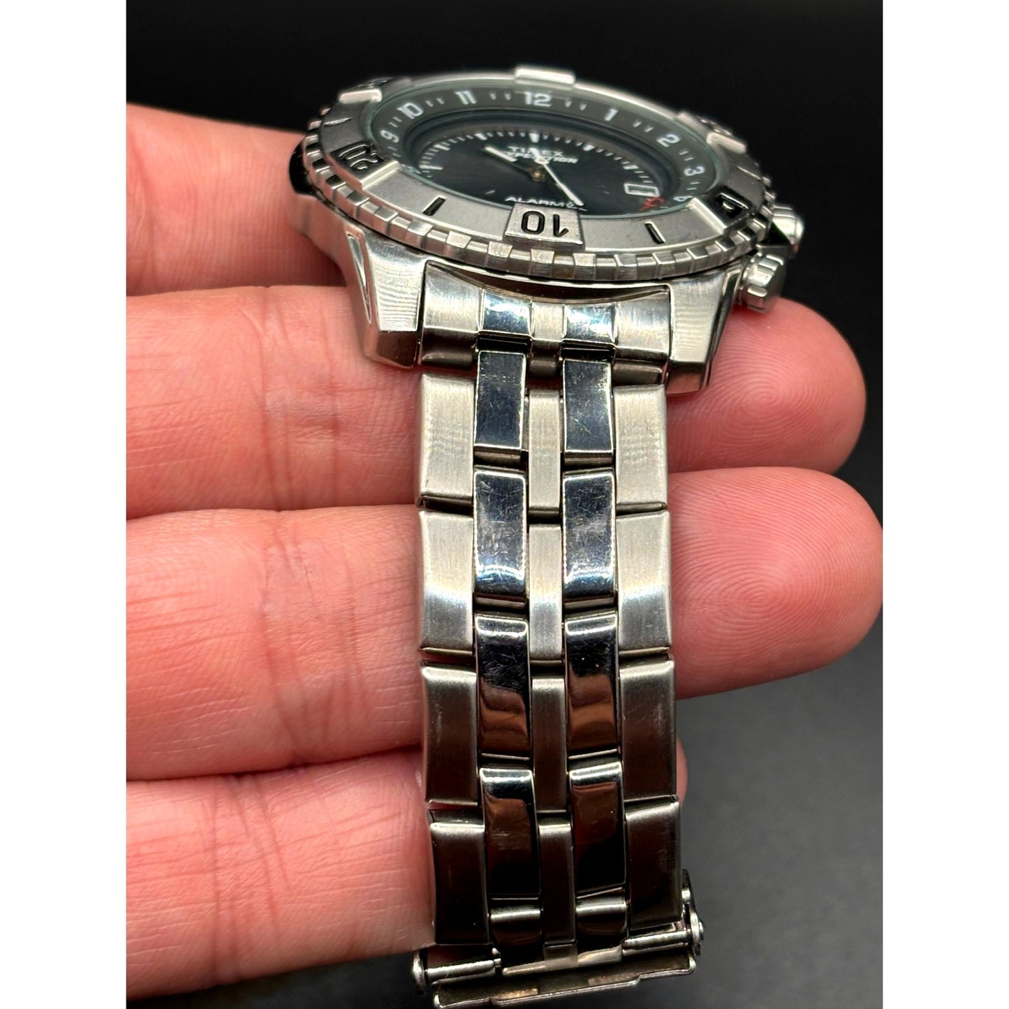 Timex Expedition T43391 Shenmue Alarm Indiglo Steel Bracelet 39mm Vintage Watch