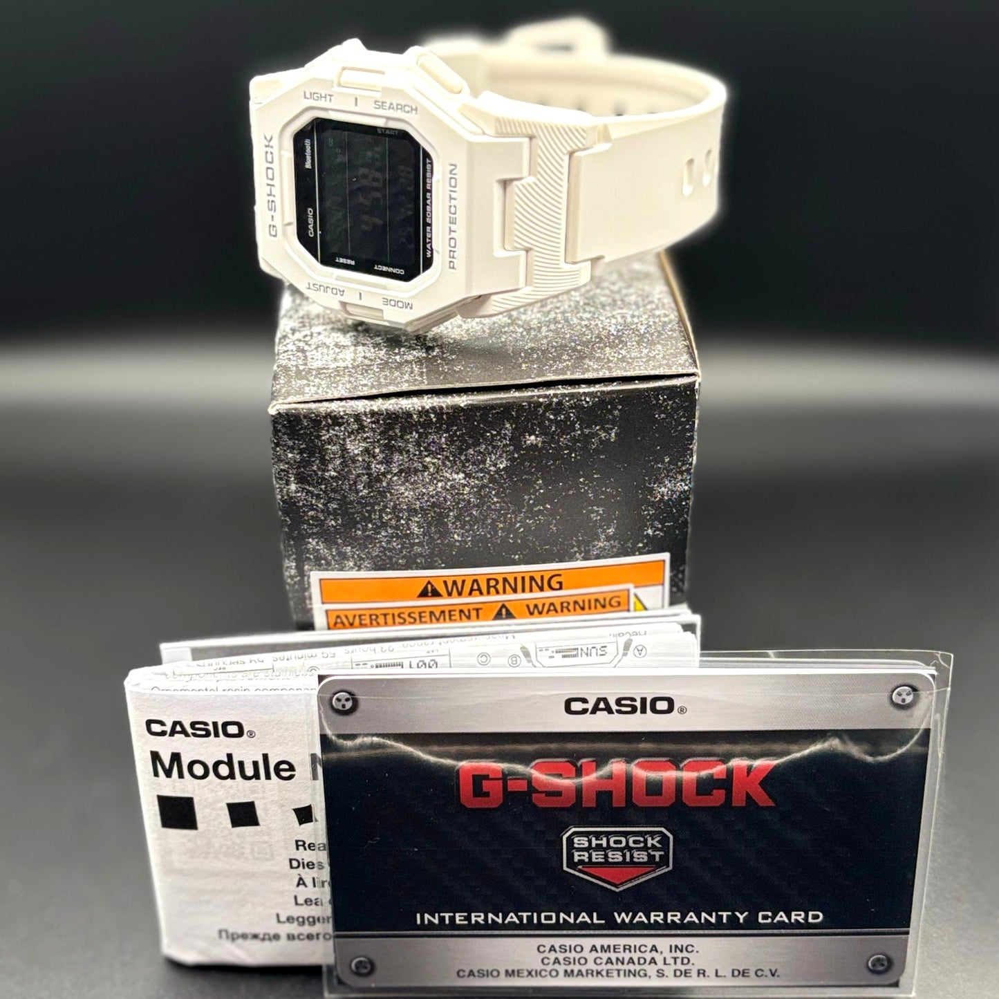 Casio G-Shock GD-B500-7CR Men’s White Bluetooth Link Digital Watch NIB