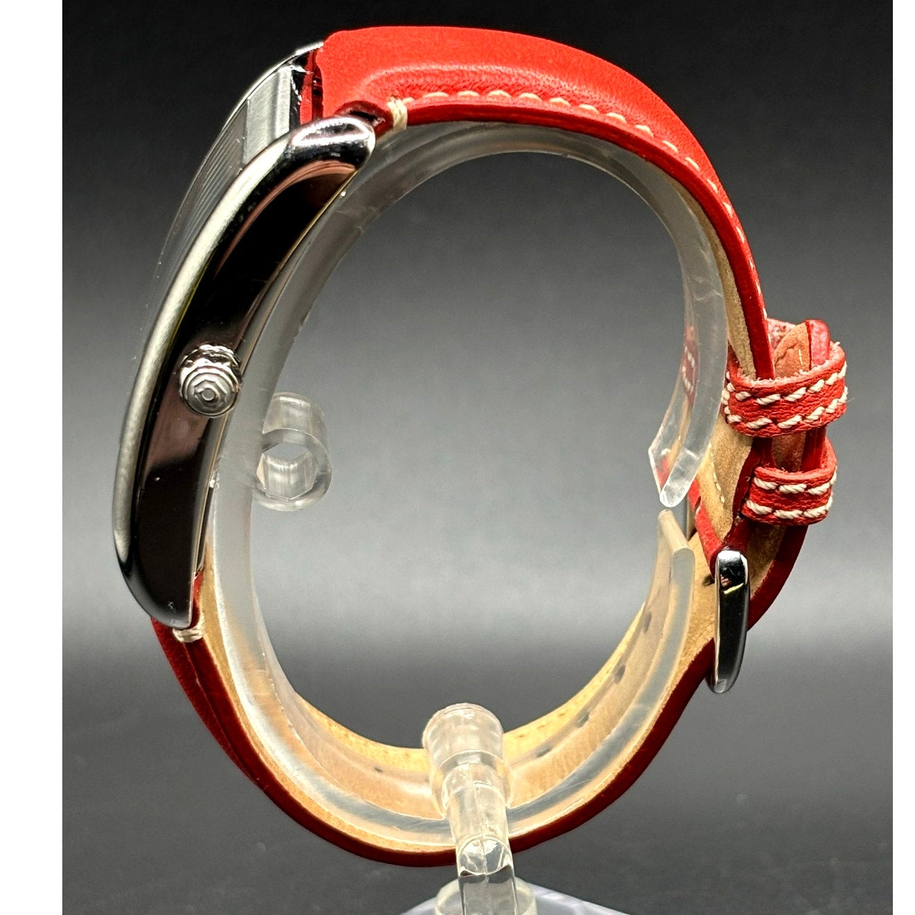 Coach Lexie CA.16.2.14.0384 Swiss Quartz Bright Orange Leather Tank Watch