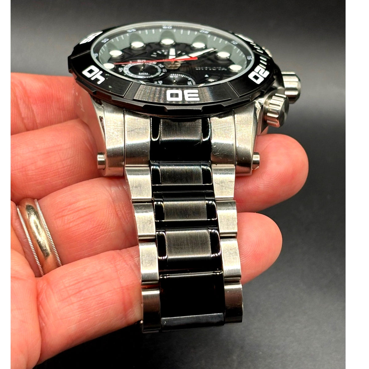Invicta Sea Hunter 28263 Chronograph Black Steel 54mm Men’s Quartz Watch