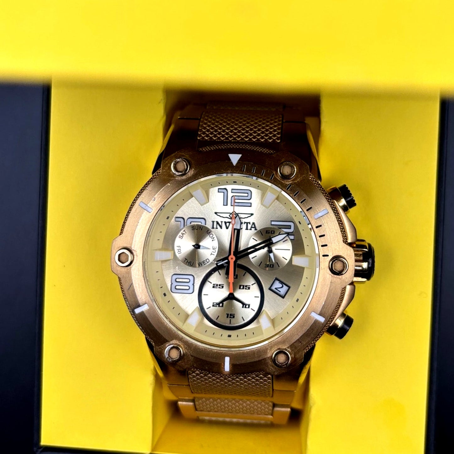 Invicta Speedway 19529 Men's Ion Gold Plated Chronograph Swiss Quartz 51mm Watch