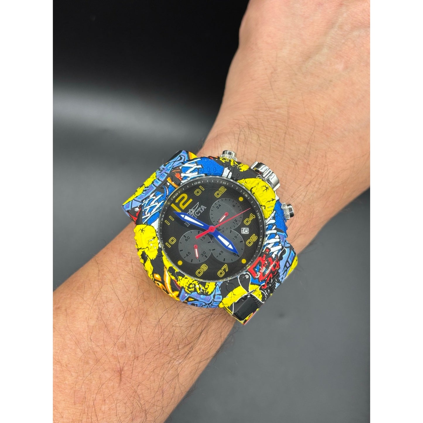 Invicta 36774 Zager Exclusive Graffiti Hydroplated 52mm Chronograph NIB