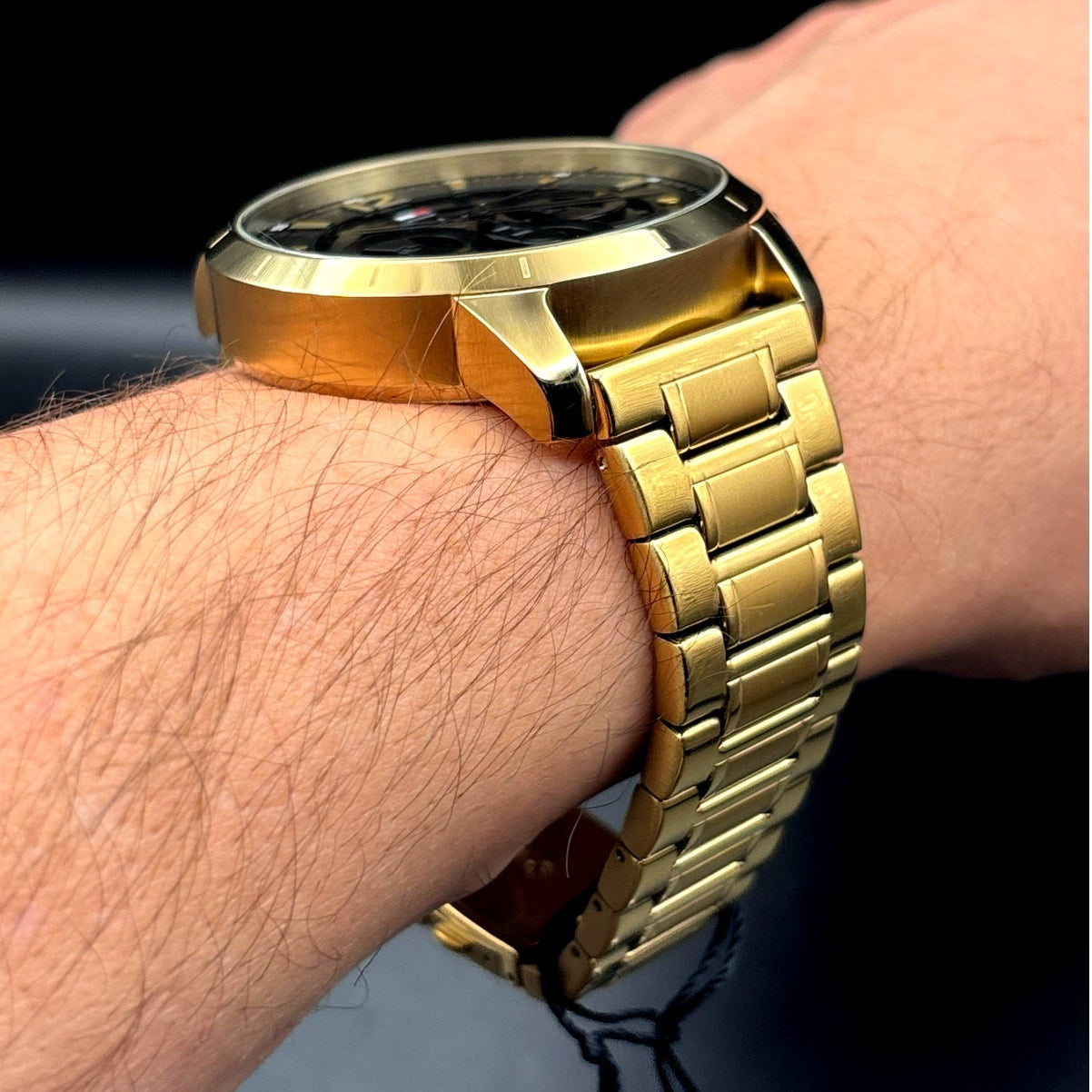 Tommy Hilfiger Luca 1710511 Men’s Multifunction Gold Tone Black Dial Watch NIBWT