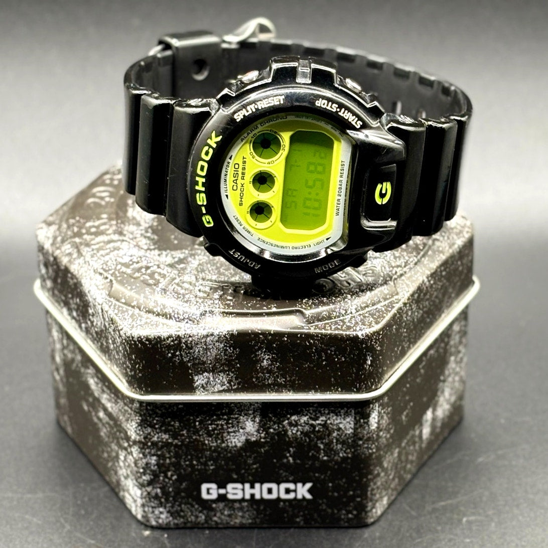 Casio G-Shock DW6900CS-1 Lime Green Glossy Black Digital Men's Watch