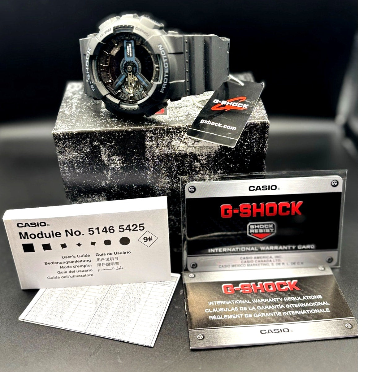 Casio G Shock GA 110 1B Black Analog Digital 200M Mens Watch NIBWT