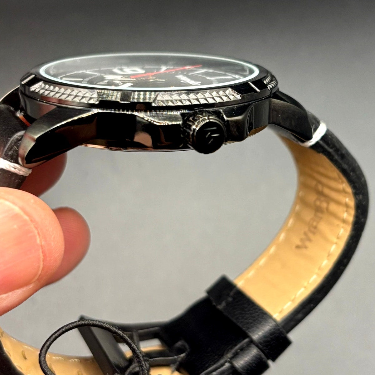 Wrangler WRW5200 1A Men's Black Dial Leather Strap Watch Date Display NIBWT