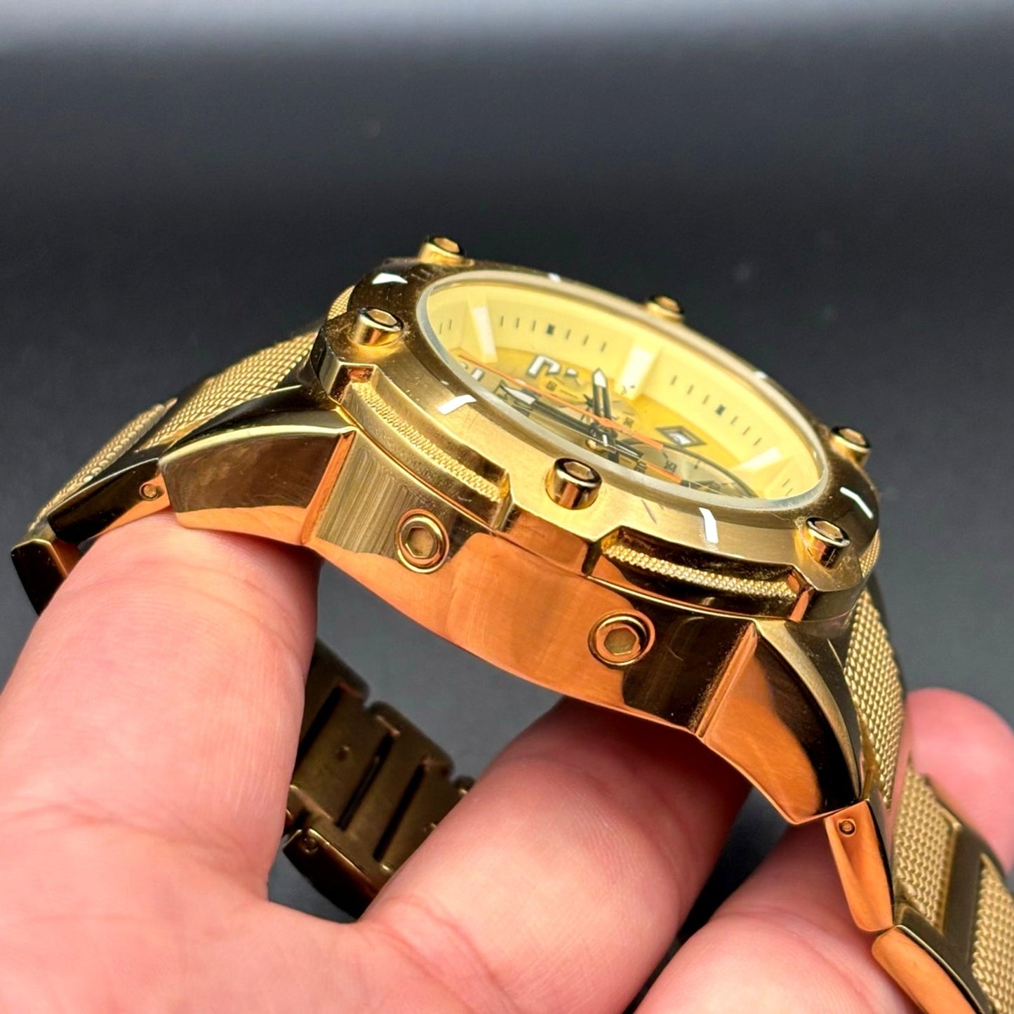 Invicta Speedway 19529 Men's Ion Gold Plated Chronograph Swiss Quartz 51mm Watch