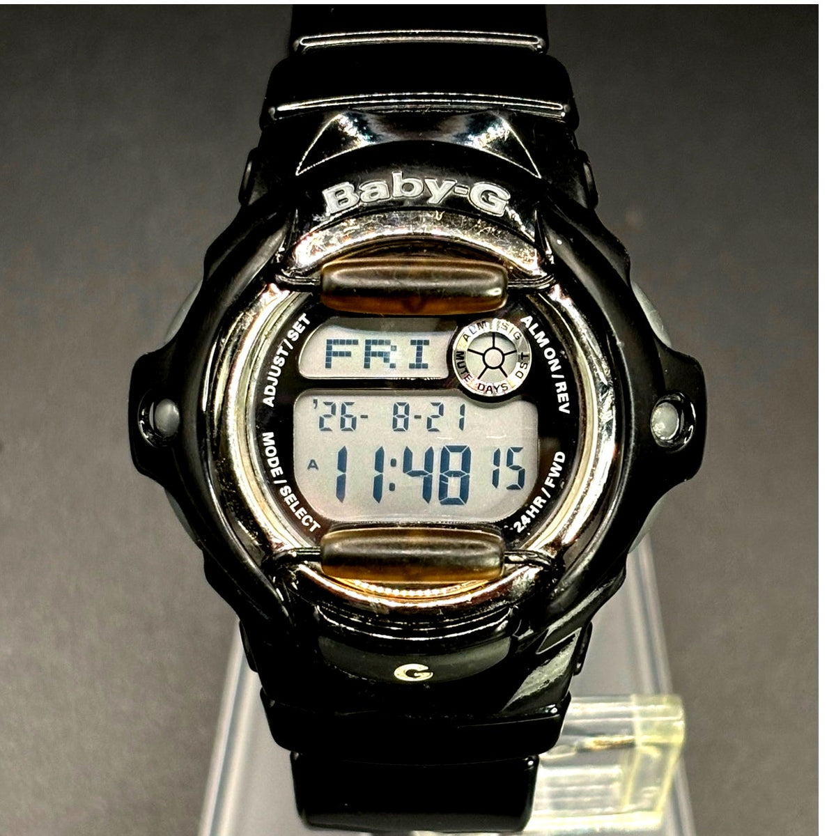 Casio Baby-G BG-169R-1 Glossy Black Digital Data Bank 200M Women’s Watch