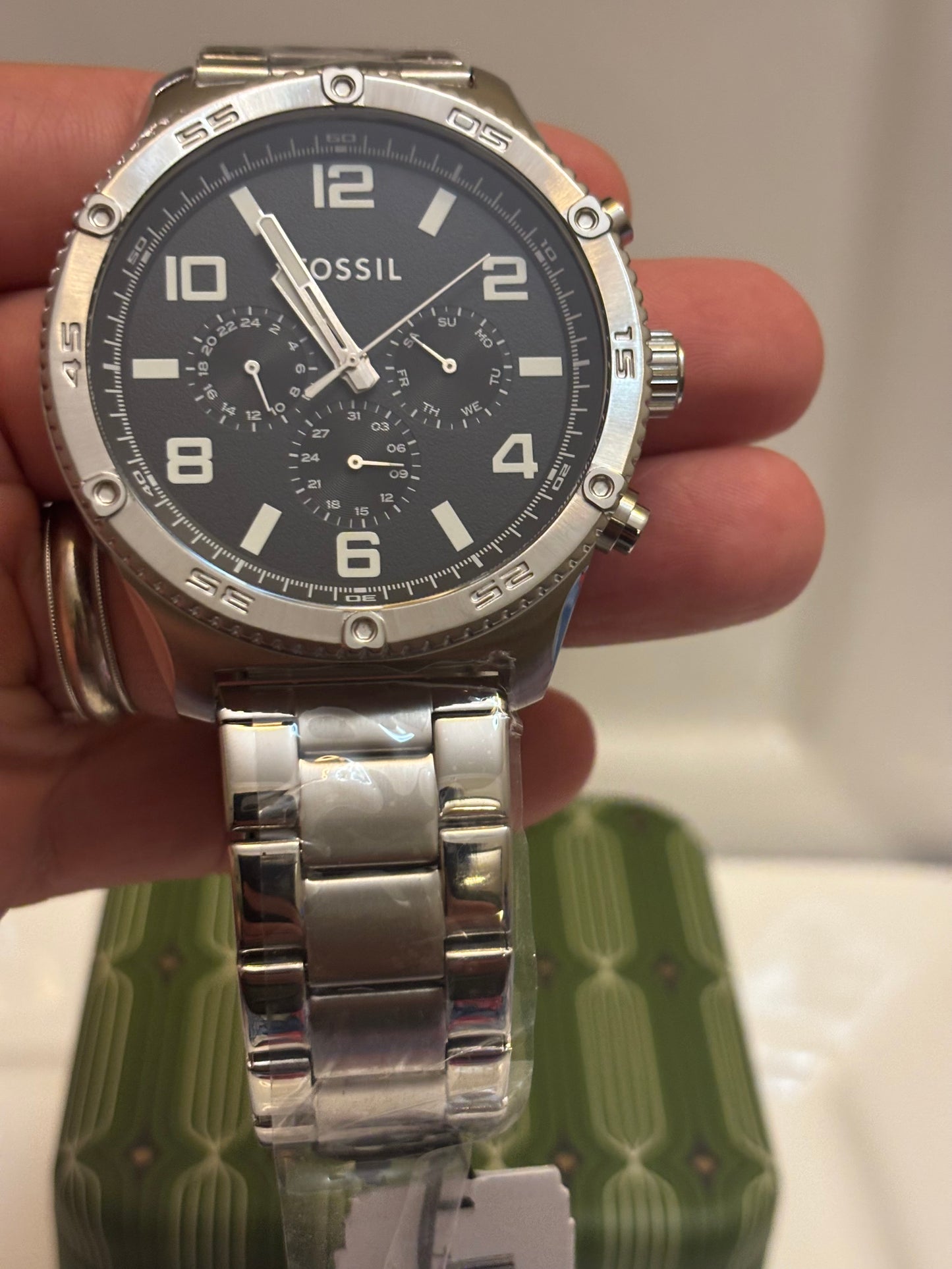 Fossil Brox BQ2797 Men’s Multifunction Watch • 50mm Black Dial • Stainless Steel • Free Shipping