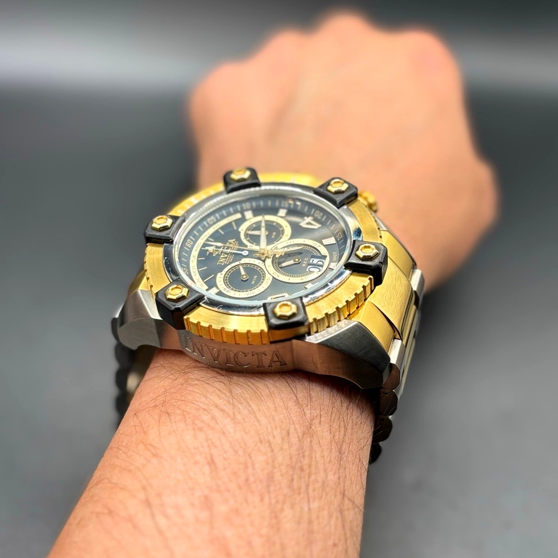Invicta 0337 Reserve Arsenal Swiss Made Chronograph 56mm Two Tone Men's Watch