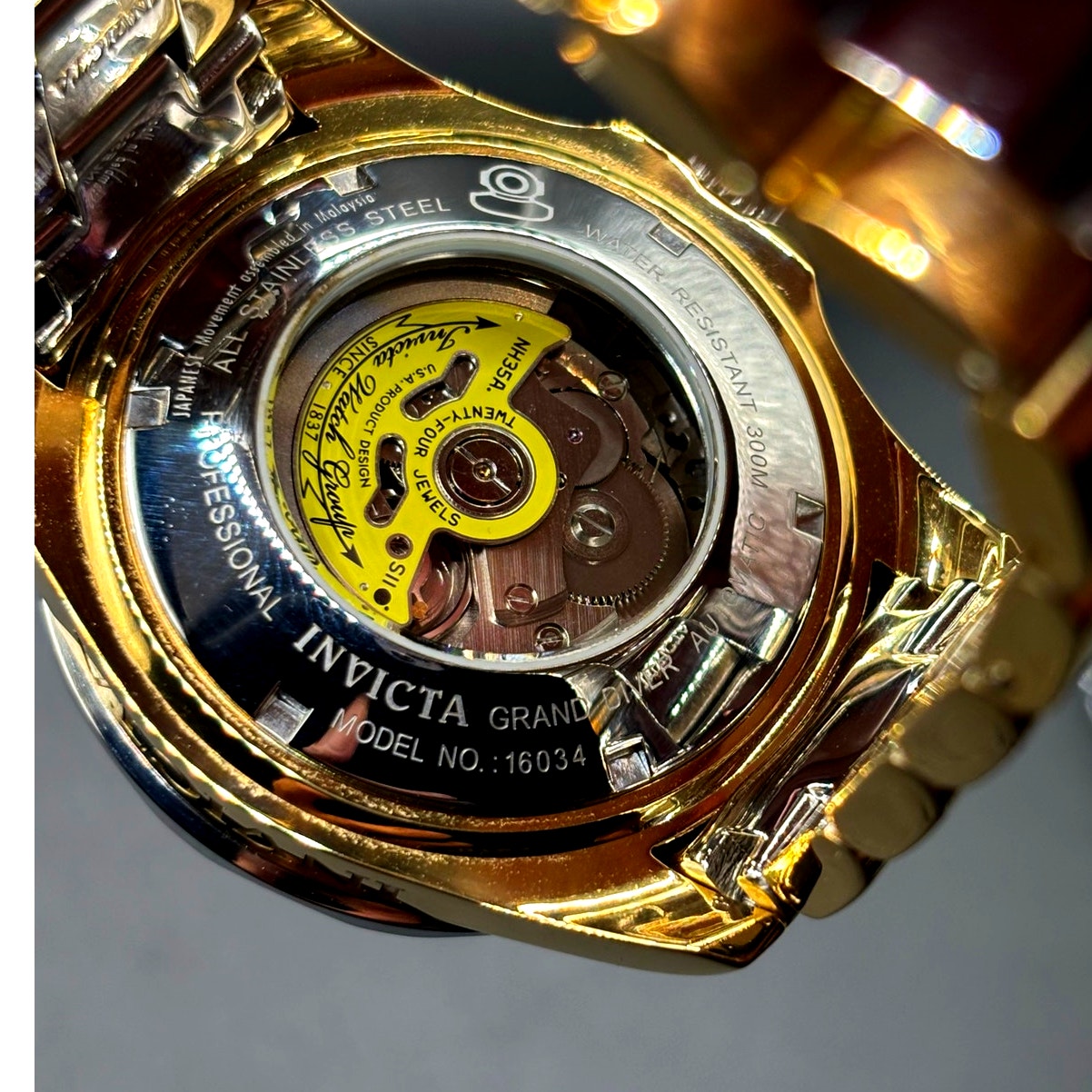 Invicta 16034 Grand Diver Automatic Two Tone Stainless Steel Men's 47mm Watch
