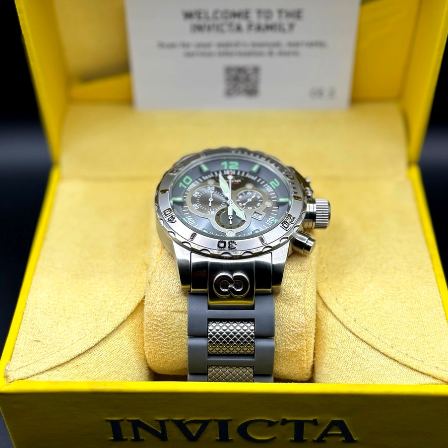 Invicta Corduba 6675 Chronograph 52mm Steel Polyurethane Grey Dial Men's Watch