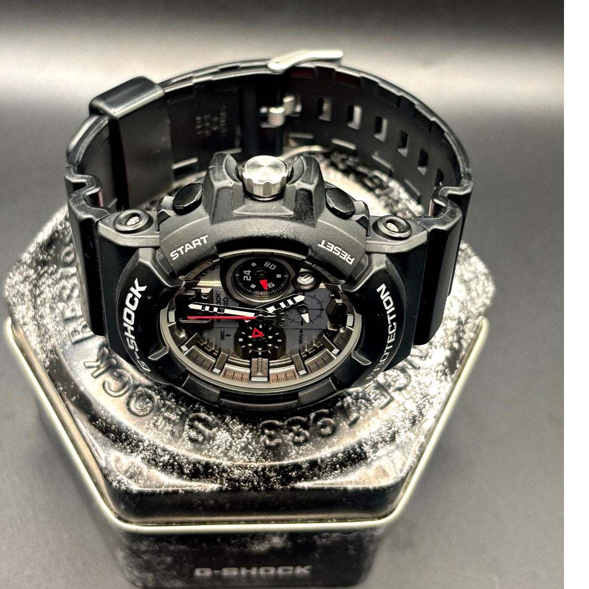 Casio G-Shock GAC-110-1A Analog Chronograph Black Silver 200M Watch