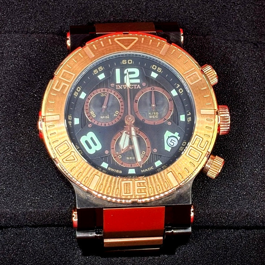 Invicta Reserve 6763 Swiss Made Chronograph 18K Rose Gold Plated Men's Watch