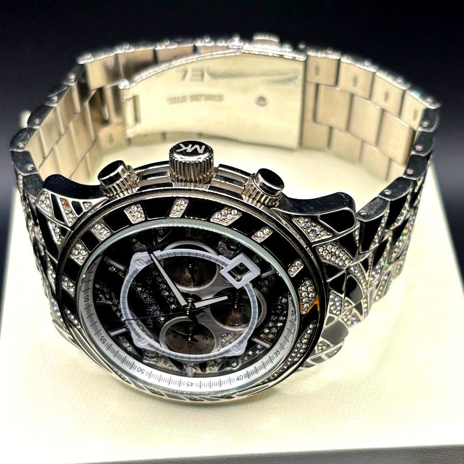 Michael Kors MK6889 Oversized Runway Glitz Chronograph Unisex Watch 45mm