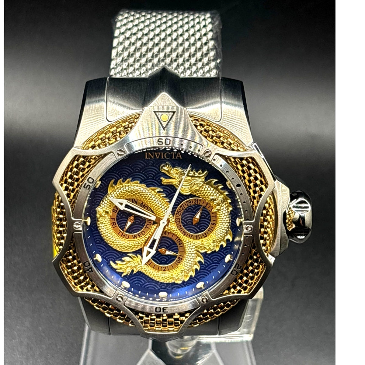 Invicta Venom Draconis 49189 Dragon Blue Dial Men’s Watch 53mm NIBWT