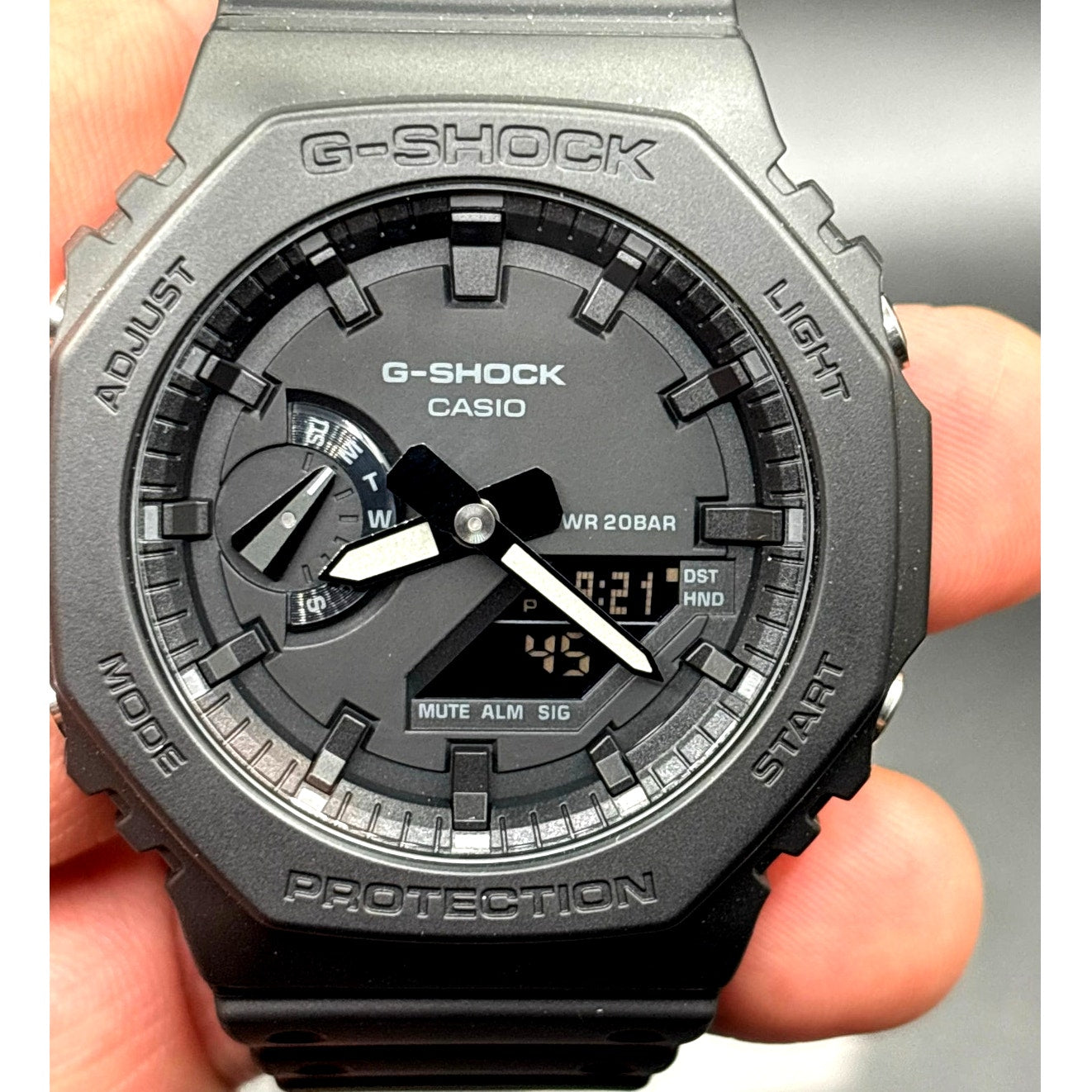Casio G-Shock GA2100-1A1 Monochrome Black Carbon Core Analog Digital Men’s Watch