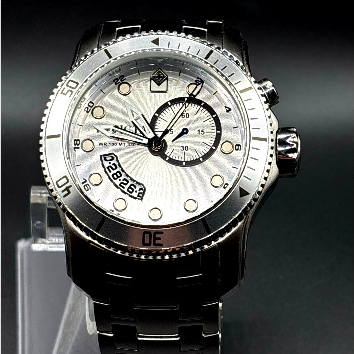 Invicta Pro Diver 6091 GMT 49mm Silver Dial Swiss Quartz Men's Watch