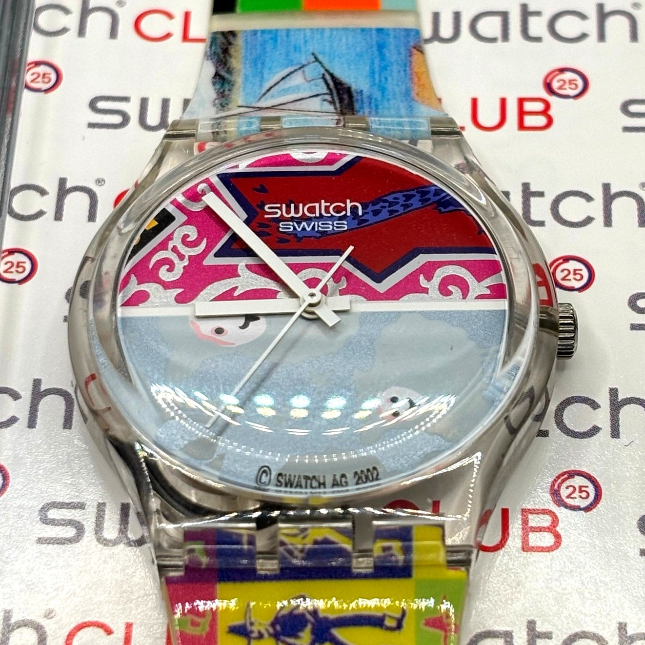 Swatch GZ177 Lots Of Swatch 2002 Club Special Gent Unisex Watch NIB Vintage