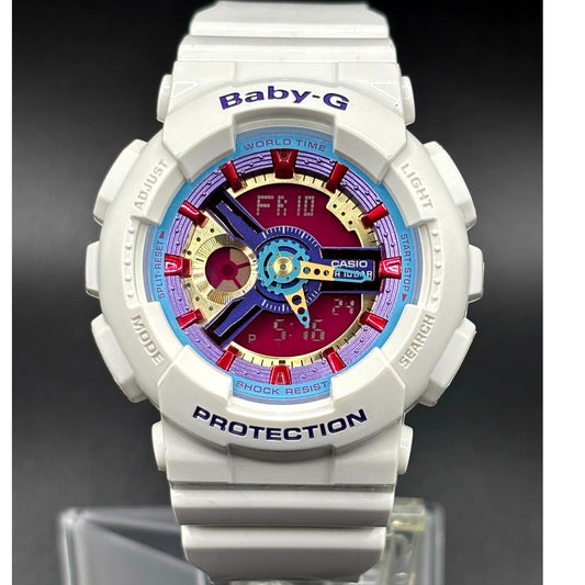 Casio Baby-G BA112-7A White Analog Digital Women's Watch NIB Discontinued