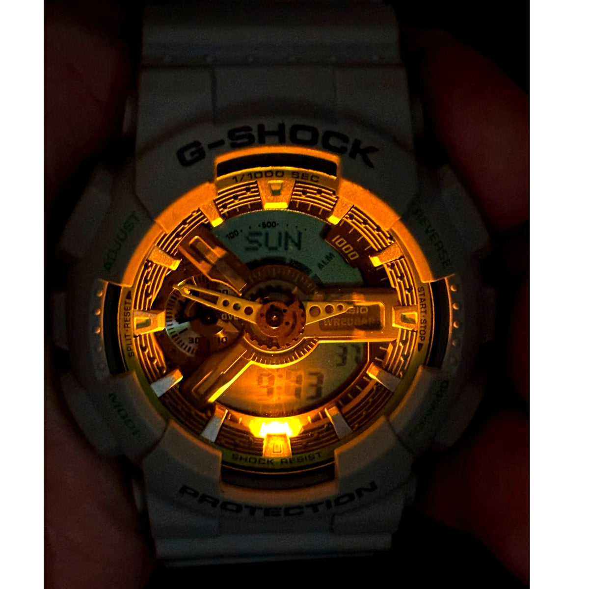 Casio G-Shock GA-110TS-8A3 Gray Neon Green Ana-Digi 51mm Men’s Watch